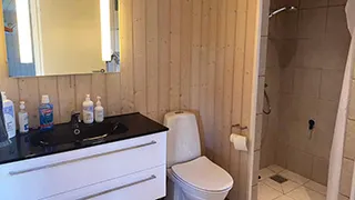 Badezimmer in Sommerhus Kobæk
