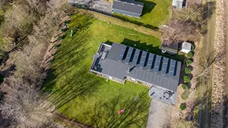 Luftaufnahme von oasen til wikingerne