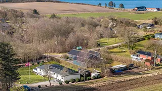 Luftaufnahme von oasen til wikingerne