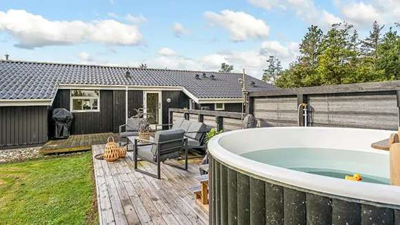 Terrasse von Hus ved Oddesund
