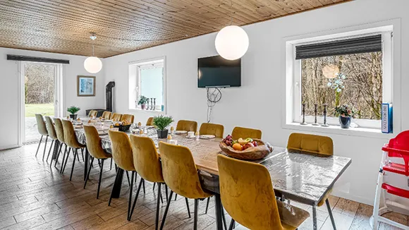 Essbereich in Poolhus Brande