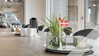 Liebevolle Einrichtung in Poolhus Sømarken