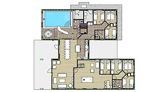 Grundriss von Ludwigslust Poolhaus