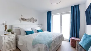 Schlafzimmer in Wohnung Strandsegler