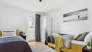 Schlafzimmer in Wohnung Bully