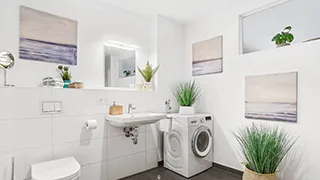 Badezimmer in Wohnung Bully