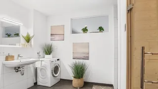 Badezimmer in Wohnung Bully