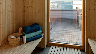 Sauna in Haus mit Strandkorb Idyll