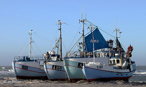 Fischerboote am Torup Strand Nordjütland