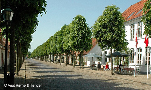 Historische Schlossstraße in Møgeltønder