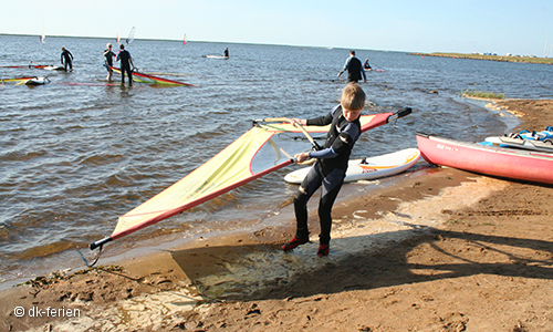 Surfen auf dem Ringkøbing Fjord