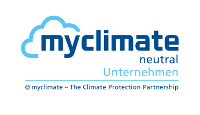 dk-ferien als klimaneutrales Unternehmen Foto vom myclimate-Siegel, für dk-ferien Ferienhausvermittlung als klimaneutrales Unternehmen